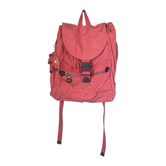 Kipling Keeper Travel Backpack Orange Papaya Ladies Multi Pockets 15 Inch School - Picture 3 of 11
